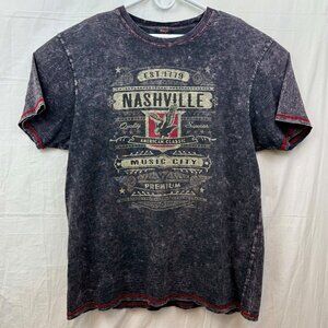 Nashville Music City American Classic Graphic Tee Unisex XL Gray